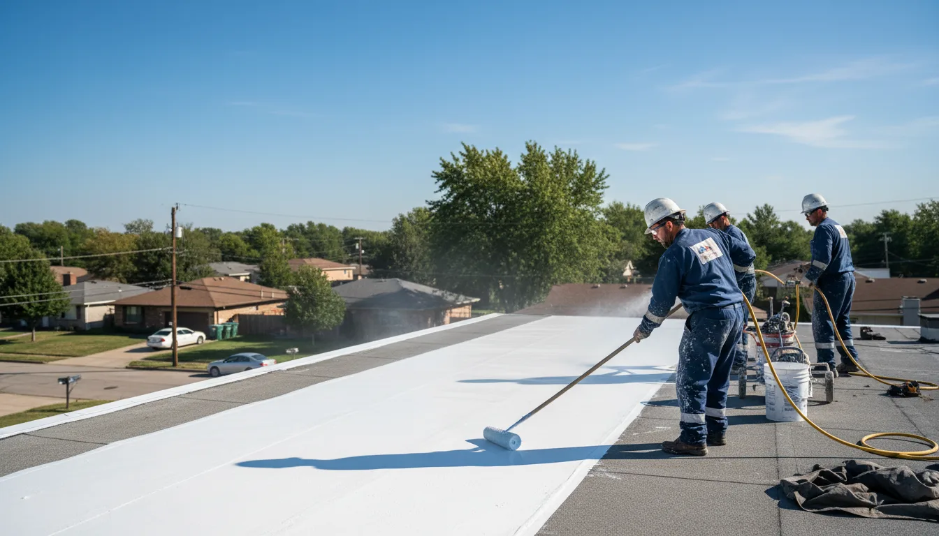 Commercial roof coating in New Hudson, MI near me